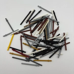 LEGO lot of 80 Bar W stop ring minifig accessories 63965 6L 4095 6.6L Technic - Picture 1 of 1