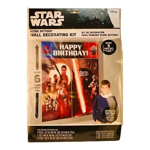 STAR WARS WALL BANNER DECORATING KIT (5pc) ~ Birthday Party Supplies - Picture 1 of 2