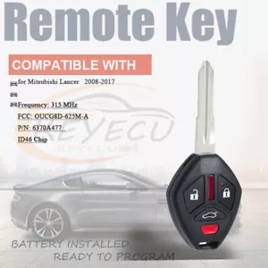 2008-2017 for Mitsubishi Lancer Remote Head Key Fob 6370A477 OUCG8D-625M-A ID46 - Picture 1 of 7