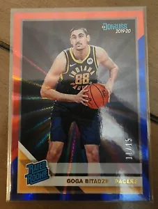 Goga Bitadze 2019-20 Donruss Rated Rookie RC Red Blue Laser SSP /15 - Picture 1 of 2