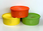 Vintage Tupperware Servalier 1204 Stacking Canister Set Of 3 With Lids