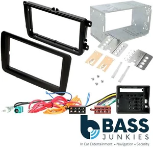 Car Stereo Double Din Fascia Wiring Aerial+Cage Kit To Fit VW Transporter T5.1 - Picture 1 of 2