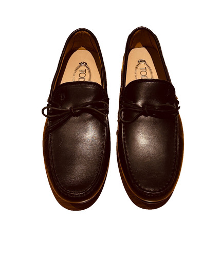 TOD’S Mocassini Tod's City Gommino scarpe da guida cravatta in pelle da uomo UK 8 EU 42 £ 590 nuovi