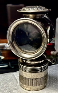 Antique Bicycle Motorcycle Carbide Bike Light Head Lamp Solar Badger Brass Co. - Picture 1 of 20
