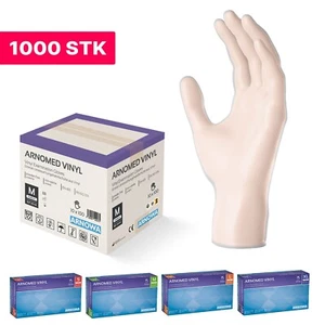 1000x Gummihandschuhe Vinyl Handschuhe Gr. S-XL ARNOMED Medizinische Handschuhe - Bild 1 von 7