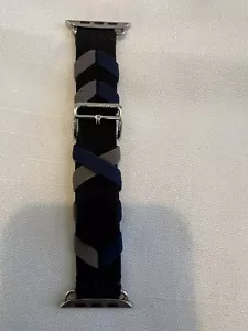 Apple Watch Hermès - Cinturino 45mm Noir Bridon Single Tour. - Foto 1 di 17