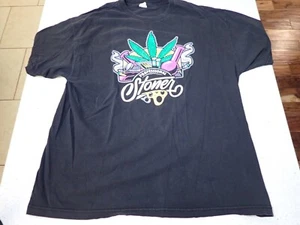 Vintage Potluck Shirt Mens 2XL Black 2000s "Professional stoner" - Picture 1 of 4