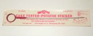Vintage NOS Good Housekeepers Cake Tester Potato Sticker in RED - USA Made - Imagen 1 de 7
