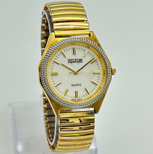 Men's HILTON Gold Tone Classic Dress/Luxury Flex Bracelet Watch, Quartz, 36mm