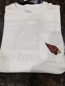 NWT vineyard vines NFL Arizona Cardinals Long Sleeve White Shirt Sz S Reg $60 - Picture 1 of 10