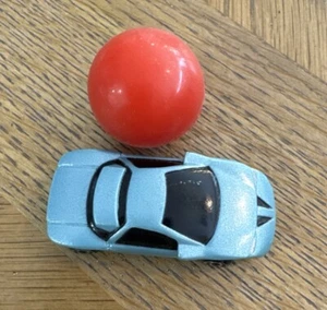 1990 2000 MIL Micro Magnetic Prima Blue Matchbox Rare Vintage Car With Red Ball - Picture 1 of 4
