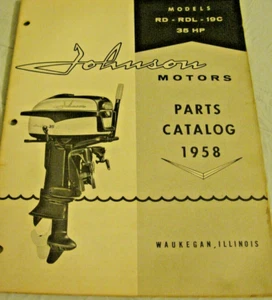 Reproduction 1958 Johnson RD-19C 35 HP Repair Parts Catalog REPRINT.. - Picture 1 of 2