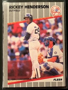 1989 FLEER RICKEY HENDERSON CARD 254 NM+