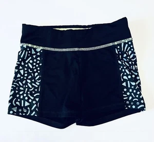 Girl’s Justice Active Gymnastics/Dance Shorts Black With Green Size 12 EUC - Picture 1 of 5