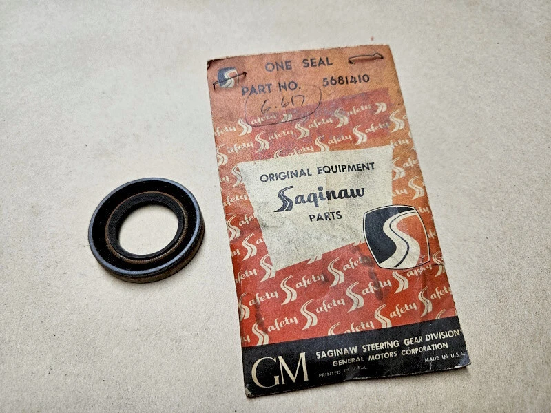 GM Chevy Olds 1953 1955 Pontiac Buick Nuevo de Lote Antiguo Bomba de Dirección Asistida Eje Sello Nuevo de Lote Antiguo Foto 1 de 1