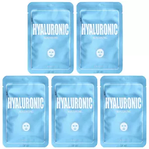 Hyaluronic Moisturizing Beauty Sheet Mask Set, 5 Sheets, 0.84 fl oz (25 ml) Each - Picture 1 of 3