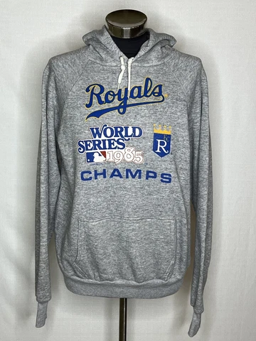 Vintage 1985 Kansas City Royals World Series Champs Hoodie Sweatshirt Artex L Cover