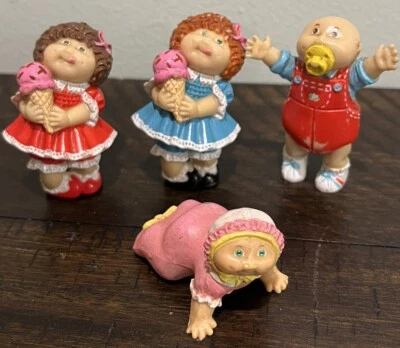Cabbage Patch Kids PVC Toy Figures Lot 4 PCs  Baby Ice Cream Girl - Image 1 of 4