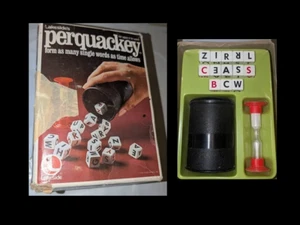 Vintage Perquackey Game Lakeside 1975 Complete Dice Word Game Alphabet Word Game - Picture 1 of 3
