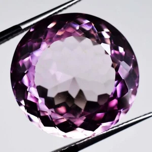 Flawless 28.10 Ct Natural Rich Pink Morganite Round Certified Loose Gemstone - Picture 1 of 4