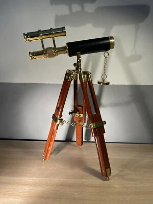 Longue Vue de Marine En Cuir + Trépied  - Photo 1/4