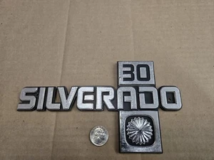 Chevy OEM 1981-1987 Silverado 30 Fender Emblem Badge Logo Nameplate 14026453 - Picture 1 of 5