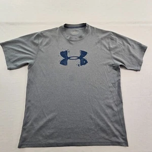 Under Armour HeatGear Grau Kurzarm Polyester Logo T-Shirt Herren M - Bild 1 von 18