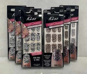 6 Kiss Nagelkleid für Spitzen & Zehen Streifen Unterhemd, Marabou 28 Streifen - Bild 1 von 2