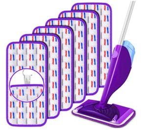 6 Pack Reusable Mop Pads for Swiffer WetJet Spray Mop, Wet Pads Refill.. - Picture 1 of 5