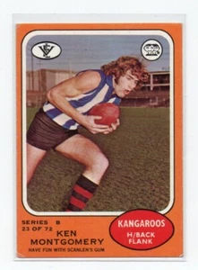 1973 B Scanlens (23) Ken MONTGOMERY North Melbourne - Imagen 1 de 2