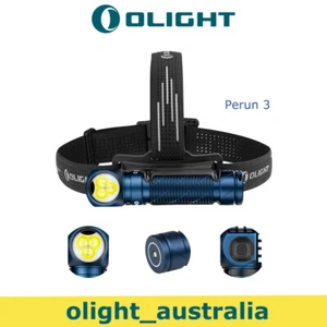 Olight Perun 3 Headlamp 3000 LM White Light&Red Light-Midnight Blue Rechargeable - Picture 1 of 17