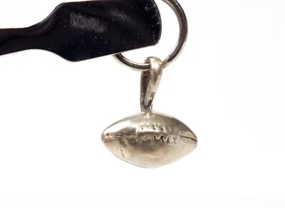Football signed Sterling SIlver Bracelet Charm .5 in - Image 1 of 4