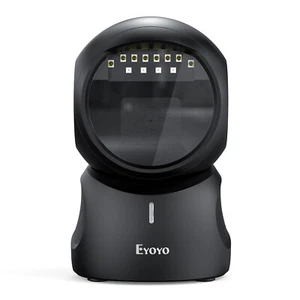 Eyoyo Omnidirectional 2D QR Code USB Desktop Barcode Scanner for POS Library PC - Picture 1 of 11