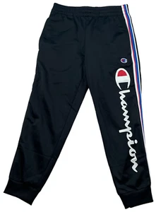 Champion Sweatpants Boys size Small Black Tapered Leg Pull on Elastic Waist - Picture 1 of 7