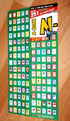 2001 Pokemon Characters & Names Vintage Rare Stickers / Aufkleber Set Nintendo - Bild 1 von 4