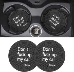 Cup Holder Coasters, 2.75 Inch Non-Slip PVC Insert Coaster, Anti-Scratch Auto Cu - Picture 1 of 12