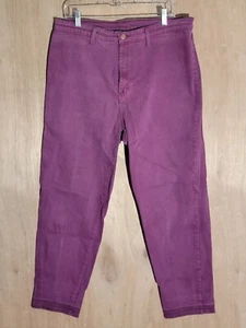 jeans carrera donna taglia 36x29 regular affusolato vita alta denim viola - Foto 1 di 14