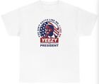 Mens Yeezy For President T Shirt Funny USA Political Kanye Ye West 2024 Tee