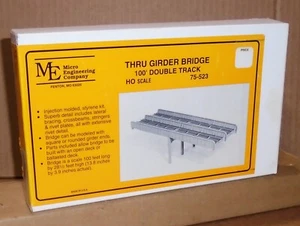 : Micro Engineering HO Kit .. "100' Double Track Thru Girger Bridge" NIB #75-523 - Picture 1 of 11