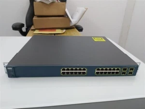 CISCO CATALYST 24 PORT SWITCH ( WS -C3560G-24TS-S V03 USED ) - Picture 1 of 6