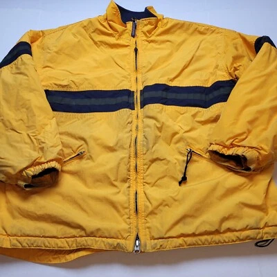 Sonoma 运动外套男式 XL 黄色羊毛衬里尼龙 Y2k — 第 1/4 张图片