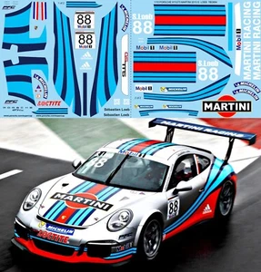 1/10 Decals per Porsche 911 GT3 2013  R/C Martini S. Loeb TBD884 - Picture 1 of 1