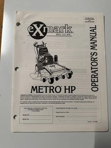 Manual del operador del cortacésped eXmark Metro HP  - Imagen 1 de 4