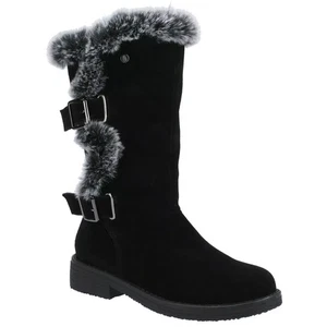 Botas negras de gamuza ancha para mujer Hush Puppies Megan UK 6 - Imagen 1 de 3