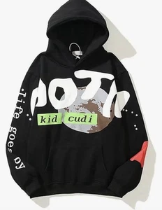 Man On The Moon III MOTM Kid Cudi Hoodie Sweatshirt Size XL Black 2-Sided - Picture 1 of 4