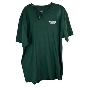 NWT Volcom Mens T-Shirt Size Large Green Logo Short Sleeve FLAW - Picture 1 of 5