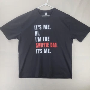 Swiftie Dad Shirt Mens 2XL Black Graphic Tee Taylor Swift Inspired Fan Gift - Picture 1 of 7