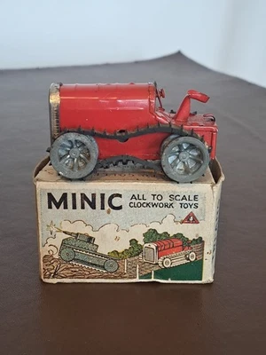 VINTAGE TRIANG MINIC 11M CLOCKWORK CATERPILLAR TRACTOR BOXED - Image 1 of 4