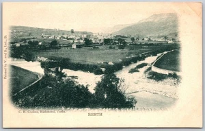 AK Reeth Yorkshire England River Valley Hills UDB 1900er - Bild 1 von 2