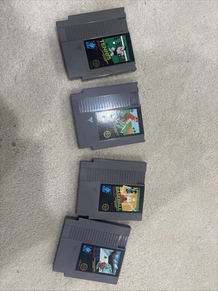 Lote De 3 Juegos NES Nintendo Tenis, Béisbol, Golf Caja Negra No Probados  Foto 1 de 4